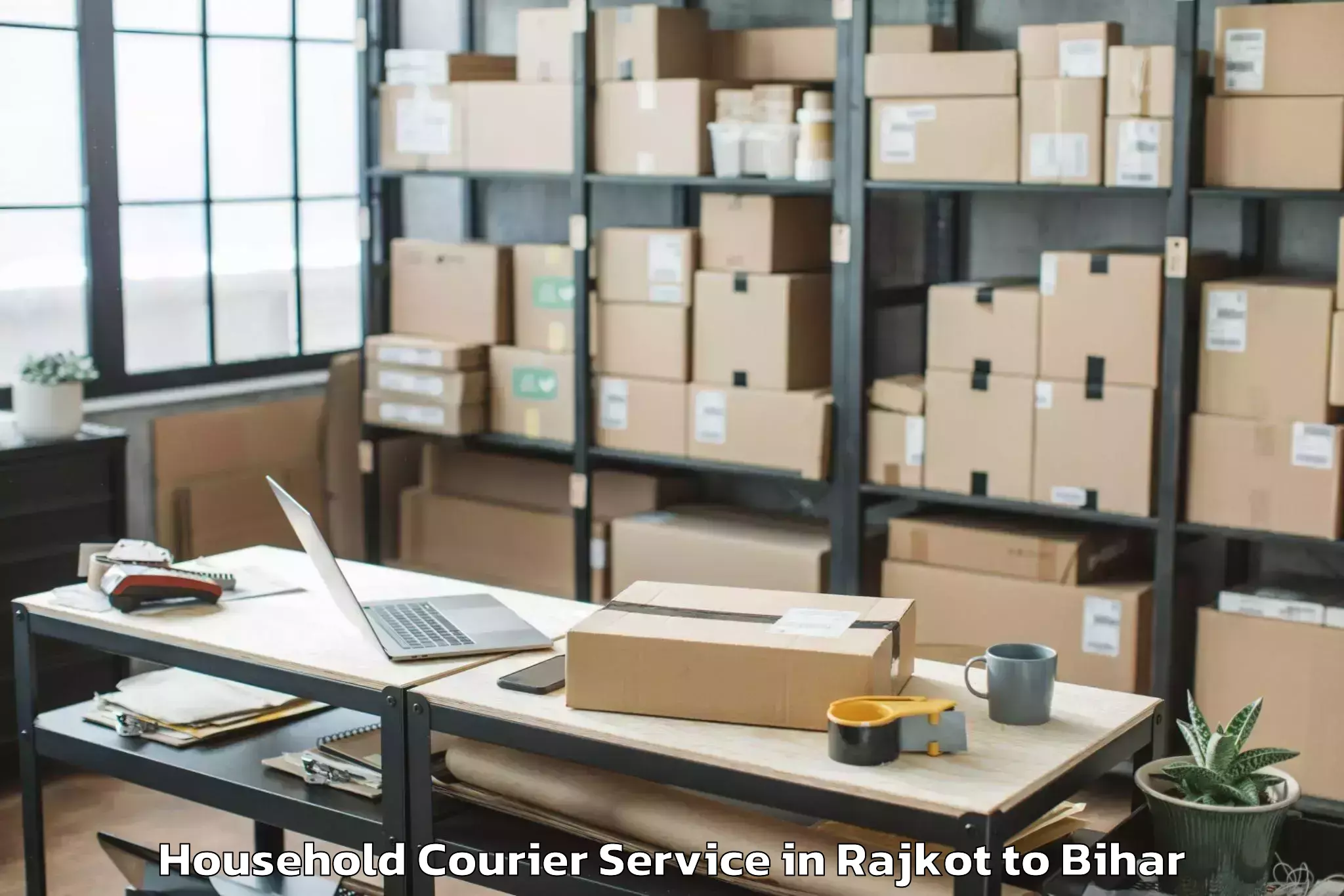 Book Rajkot to Manjhaul 3 Household Courier